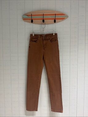 a.n.a Women’s High Rise Straight Jeans in Brown